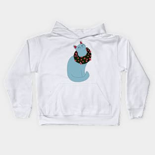 Miss Christmas Kitty Kids Hoodie